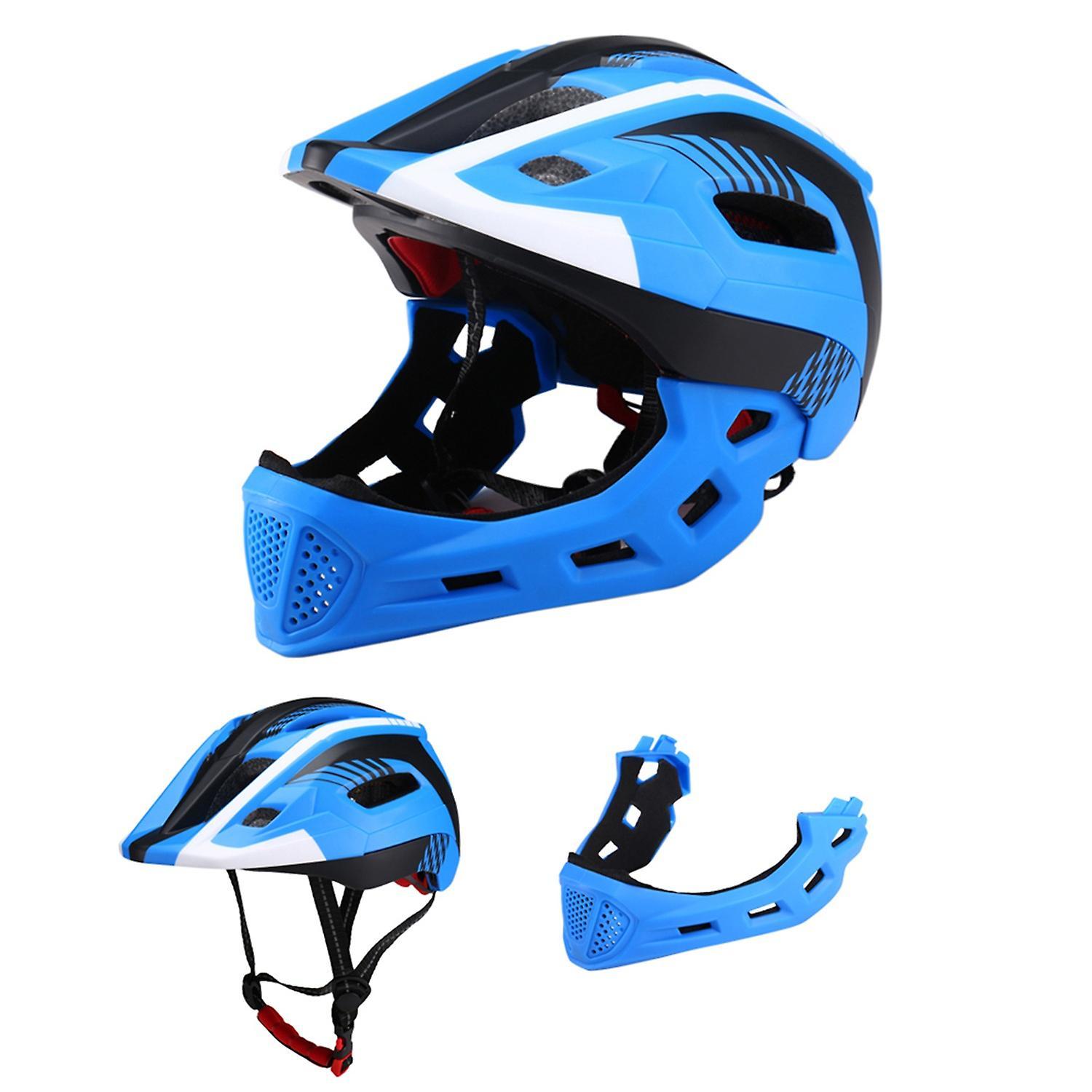 Lixada Kids Detachable Full Face Bike Helmet Breathable Ultralight Cycling Sports Safety Helmet for Bicycle White