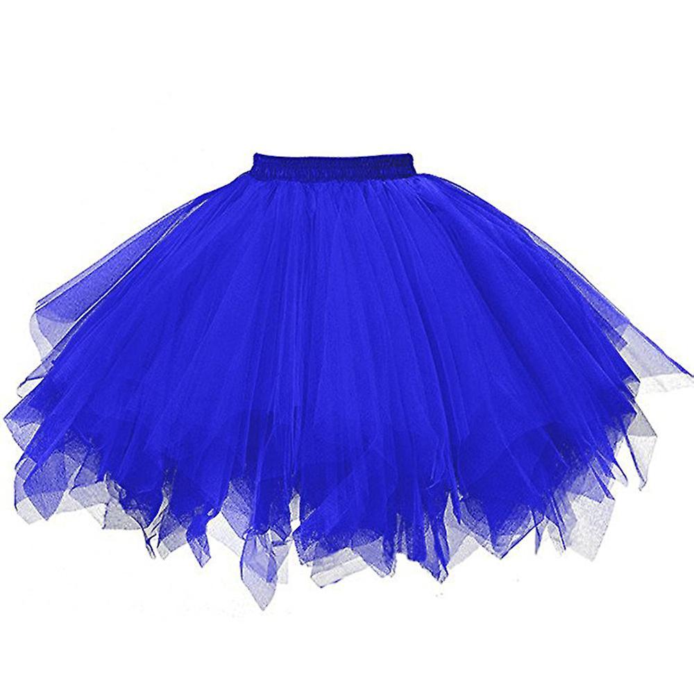 Hongy Skirt Clearance Womens High Quality Pleated Gauze Short Skirt Adult Tutu Dancing Skirt Blue Free Size