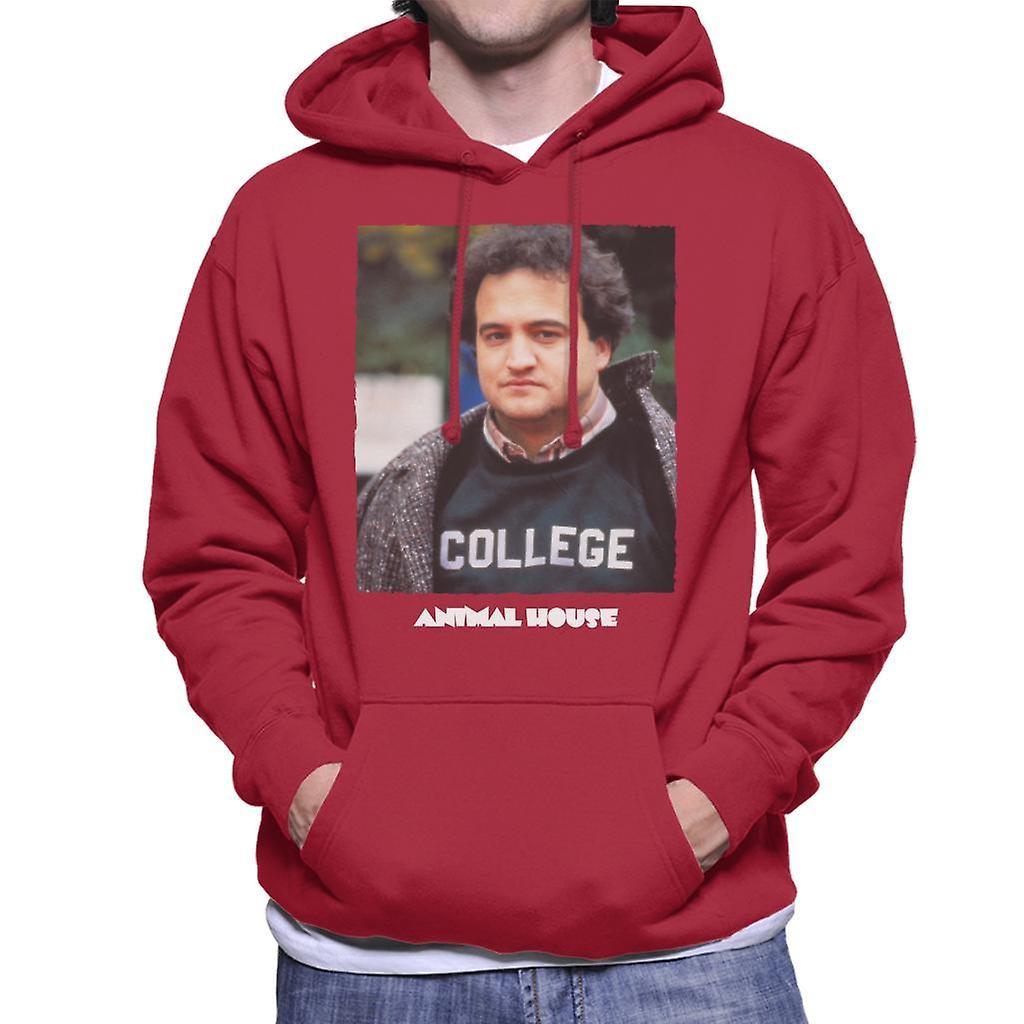 Animal House John Bluto Blutarsky College Men's Hooded Sweatshirt Cherry Red Medium