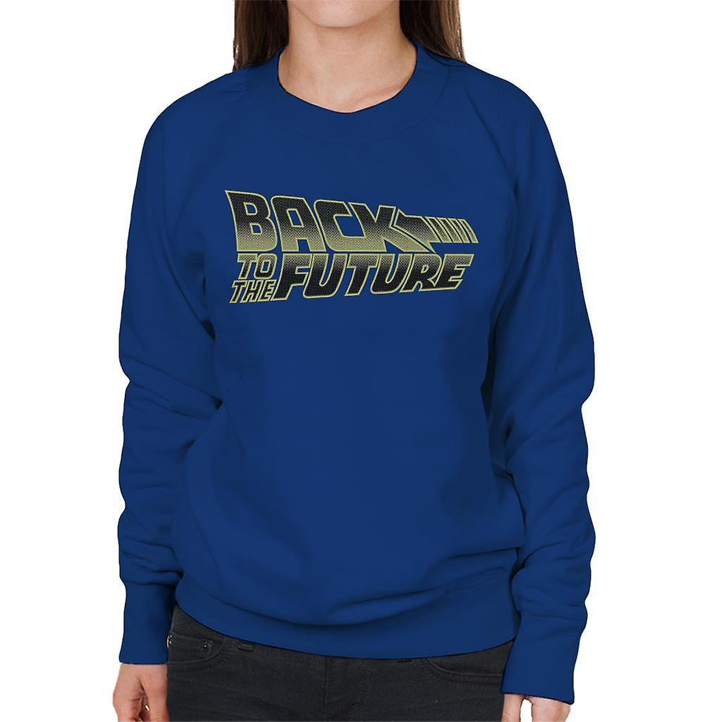 Back to the Future Gold Logo Women's Sweatshirt Royal Blue XX-Large