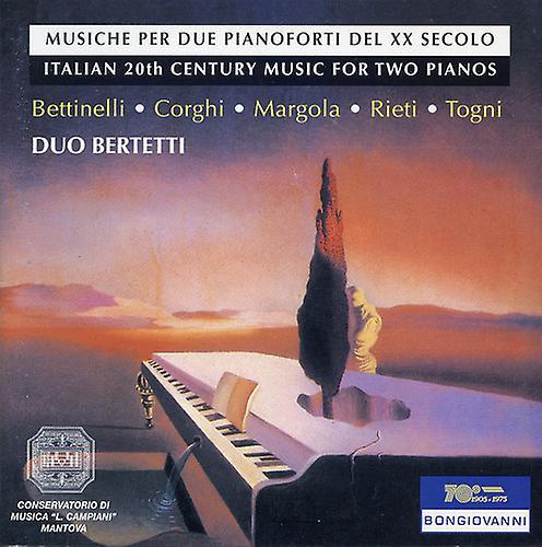 Bongiovanni Rieti / Duo Bertetti - Italian 20th Century Music for Two Pianos  [COMPACT DISCS] USA import