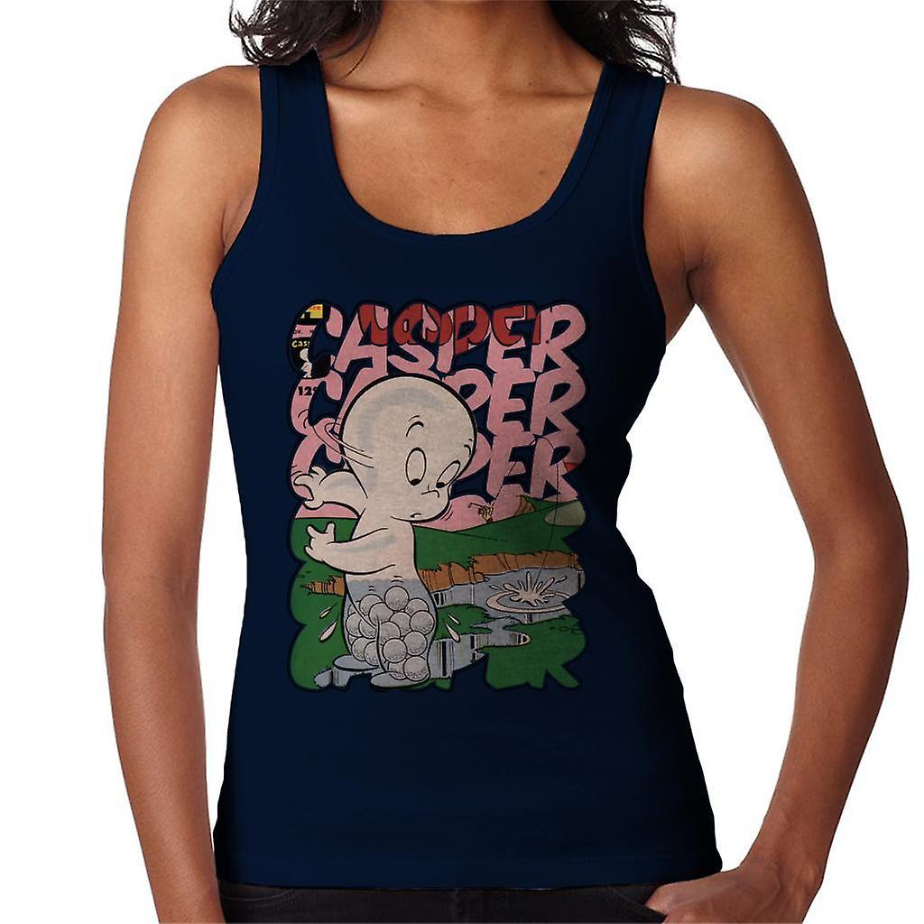 Casper The Friendly Ghost Golf Water Women's Vest Navy Blue Small