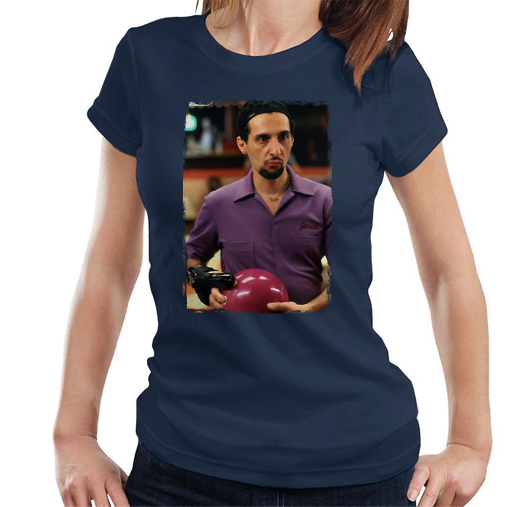 The Big Lebowski Jesus Bowling Women's T-Shirt Navy Blue X-Large