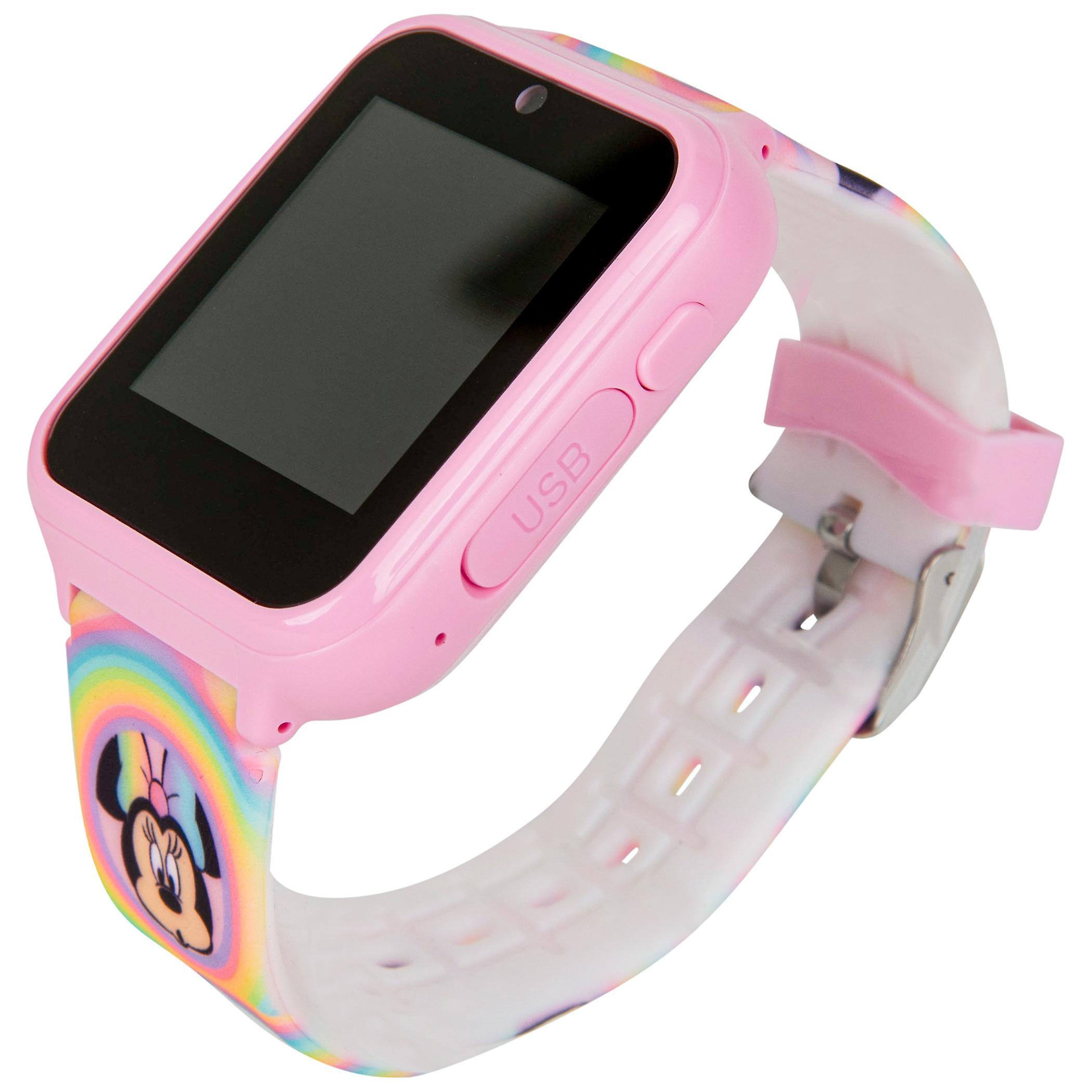 Cartoons Minnie Mouse Peeking Interactive Digital Kids Watch Pink