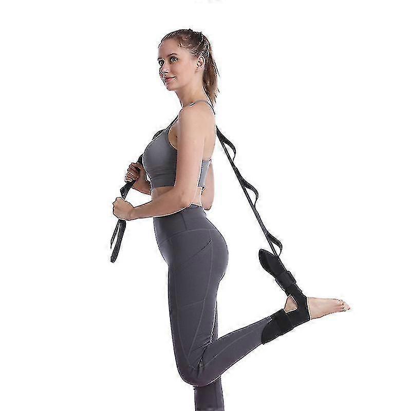 Yoga Flexibility Stretch Band Of Leg Fascia Stretcher Strap Ligament Stretching Belt -ZHENV Black