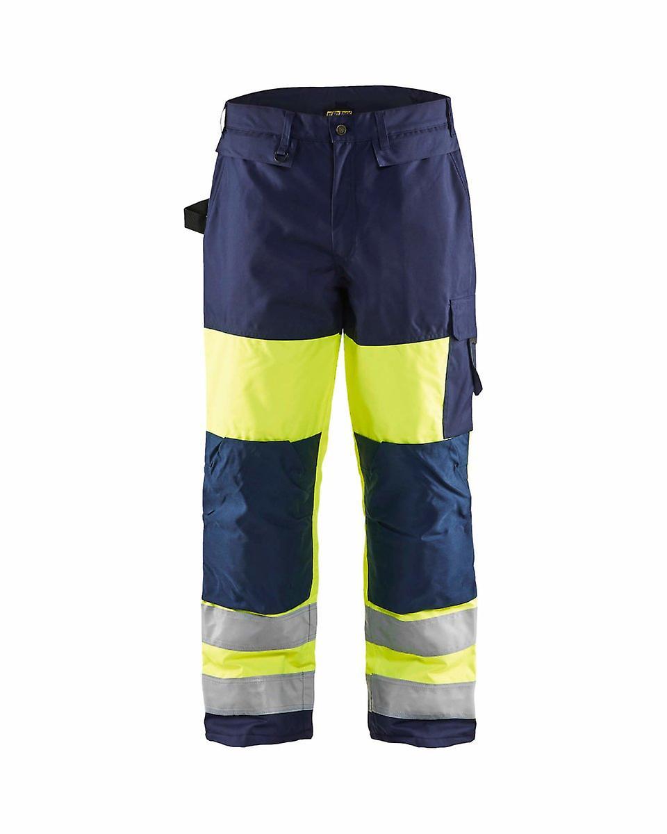 Blaklader 1883 hi-vis winter trousers - mens (18831997) Yellow/navy blue