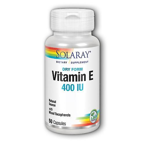 Solaray Dry From Vitamin E, 400 IU, 50 Caps (Pack of 1)