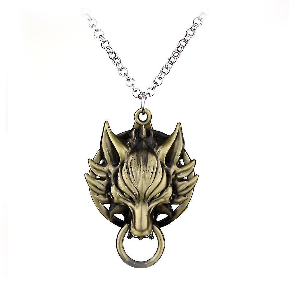 Tikuajgift Final Fantasy Wolf Head Anime Necklace Jewelry Pendant Cosplay Accessories Christmas Gift