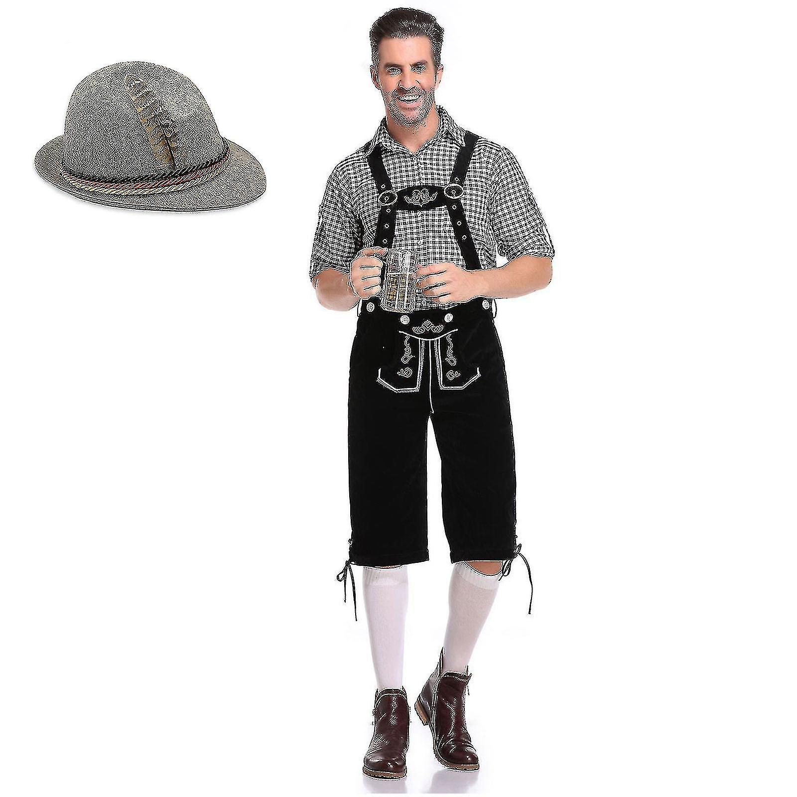 Men's Oktoberfest Costume Set For Oktoberfest Black 2XL