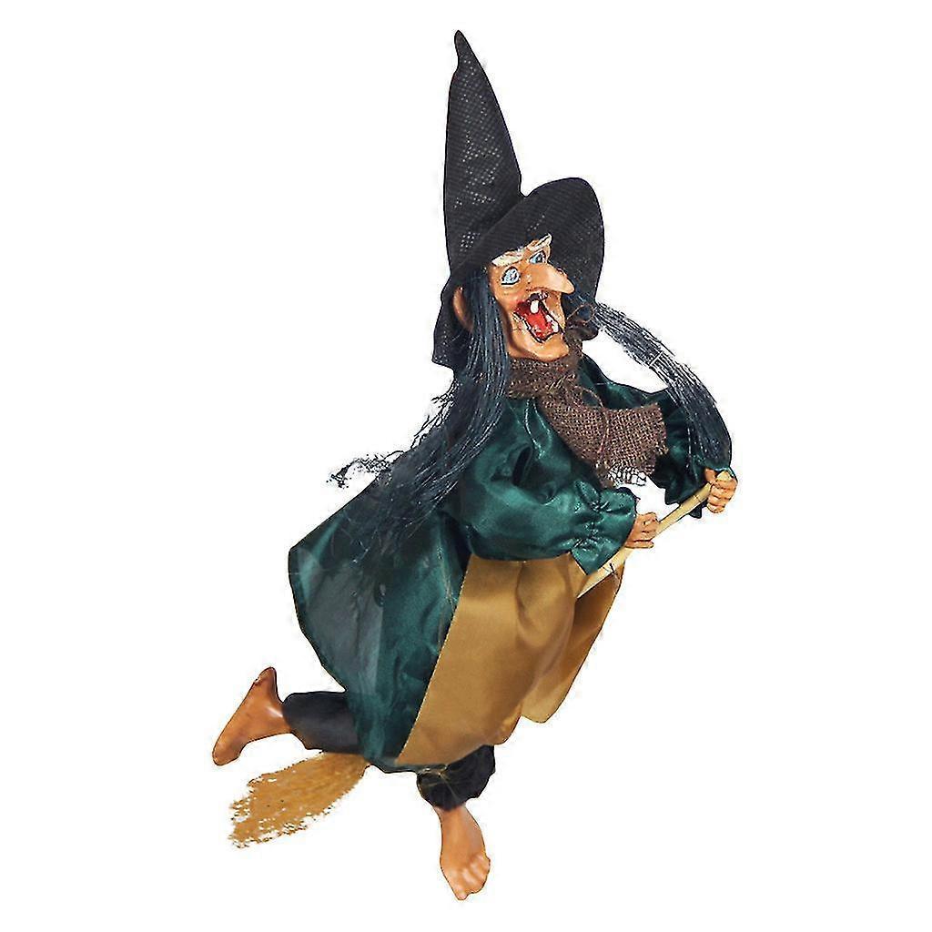 Yuzee Halloween Decorative Props Bar/haunted House Decor Flying Witch Ornaments1pcsblack