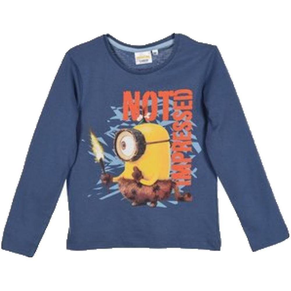 Minions kids t-shirt long sleeve mns1214tsh Blue 5-6 years