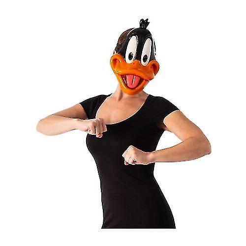 Space Jam Daffy Duck 1/2 Mask Orange/Black/White One Size