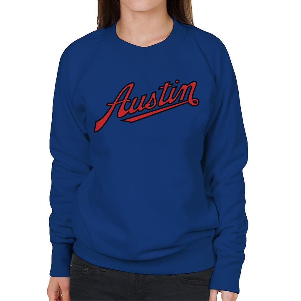 Austin Logo British Motor Heritage Women's Sweatshirt Royal Blue Medium