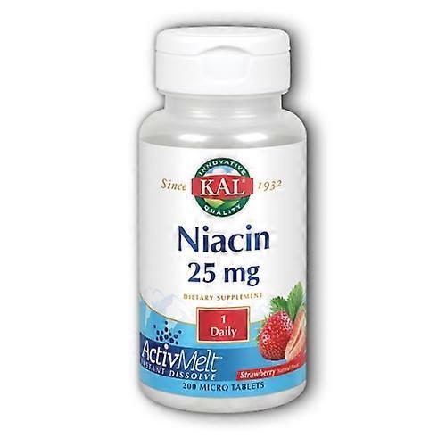 Kal Niacin ActivMelt Strawberry, 200 Count (Pack of 1)