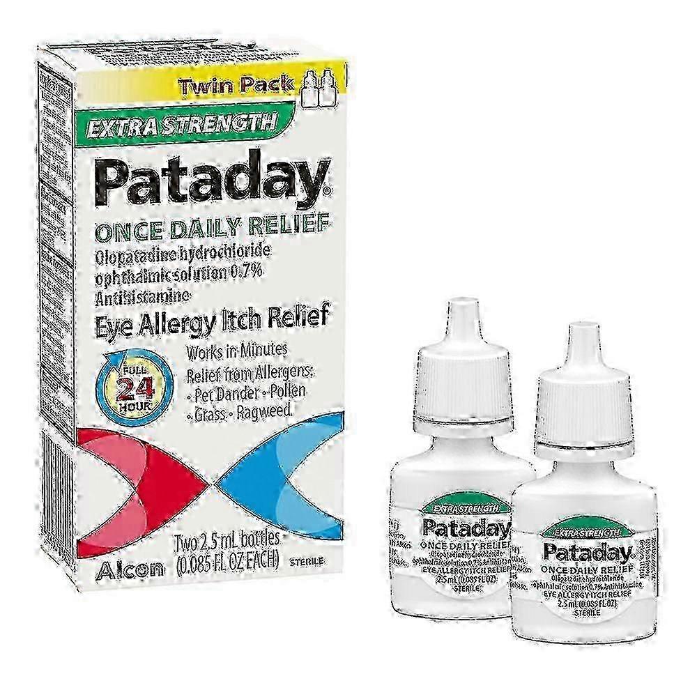 Pataday Once Daily Extra Strength Eye Care Allergy Relief Eye Drops, 2 Ea