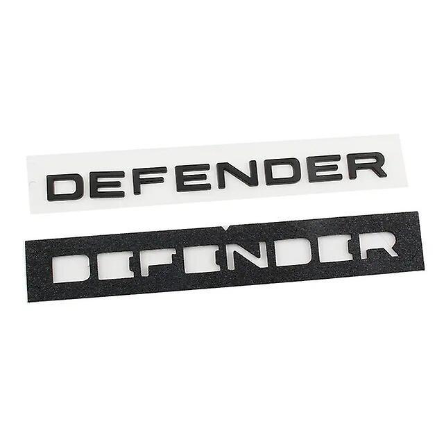 Hikig 3d Abs Defender Emblem Letters Car Front Hood Rear Trunk Badge Sticker For Land Rover L663 Trx4 Trx 4 110 2020 2021 Accessories Rear Matt Bla...