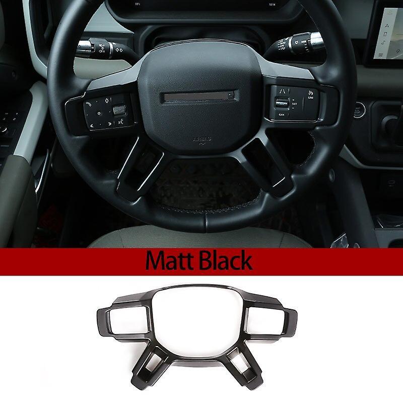 Vehicle For Land Rover Defender 90 110 2020-2024 Abs Carbon Fiber Interior Car Steering Wheel Decorative Sticker Car Accessory Matt Black