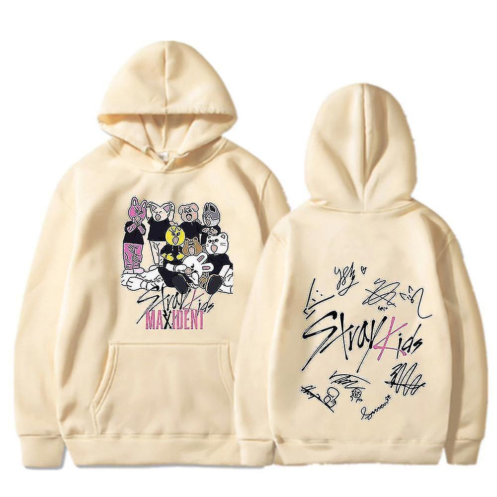 Sszfv Stray Kids Hooded Sweatshirt khaki M