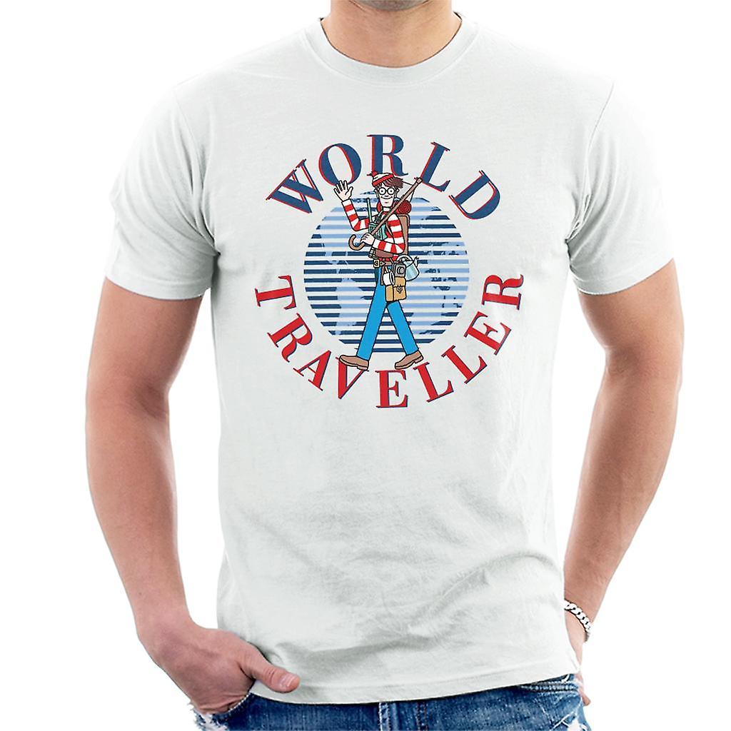 Wheres Wally Where's Wally World Traveller Men's T-Shirt White XX-Large