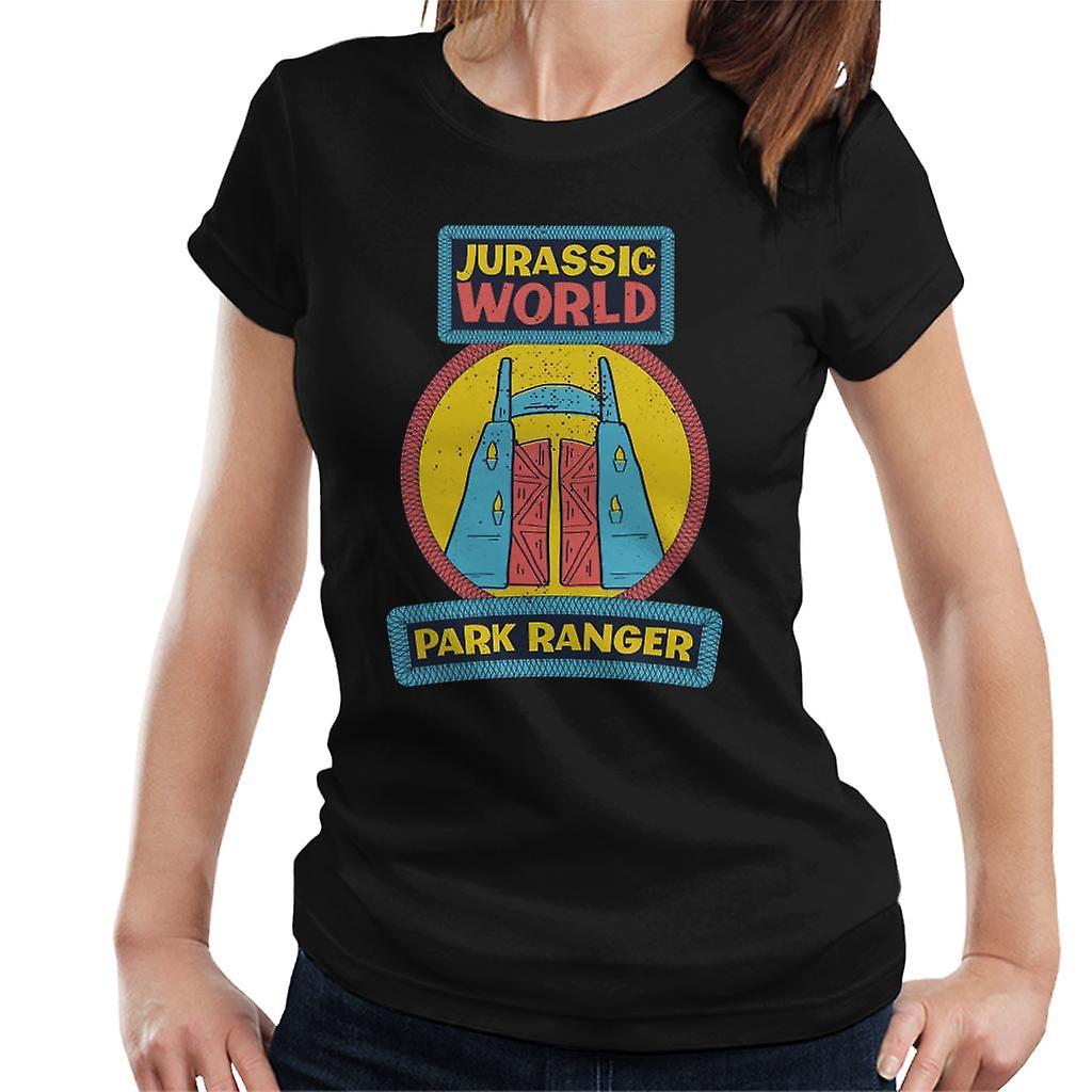 Jurassic Park Entrance Park Ranger Women's T-Shirt Black Medium