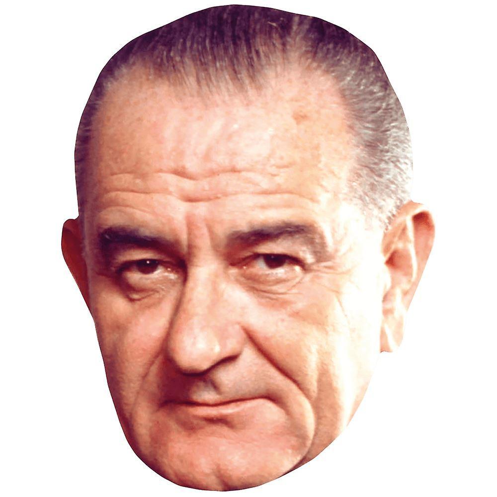 Celebrity Cutouts Lyndon B Johnson (Stoic) Celebrity Mask, Flat Card Face