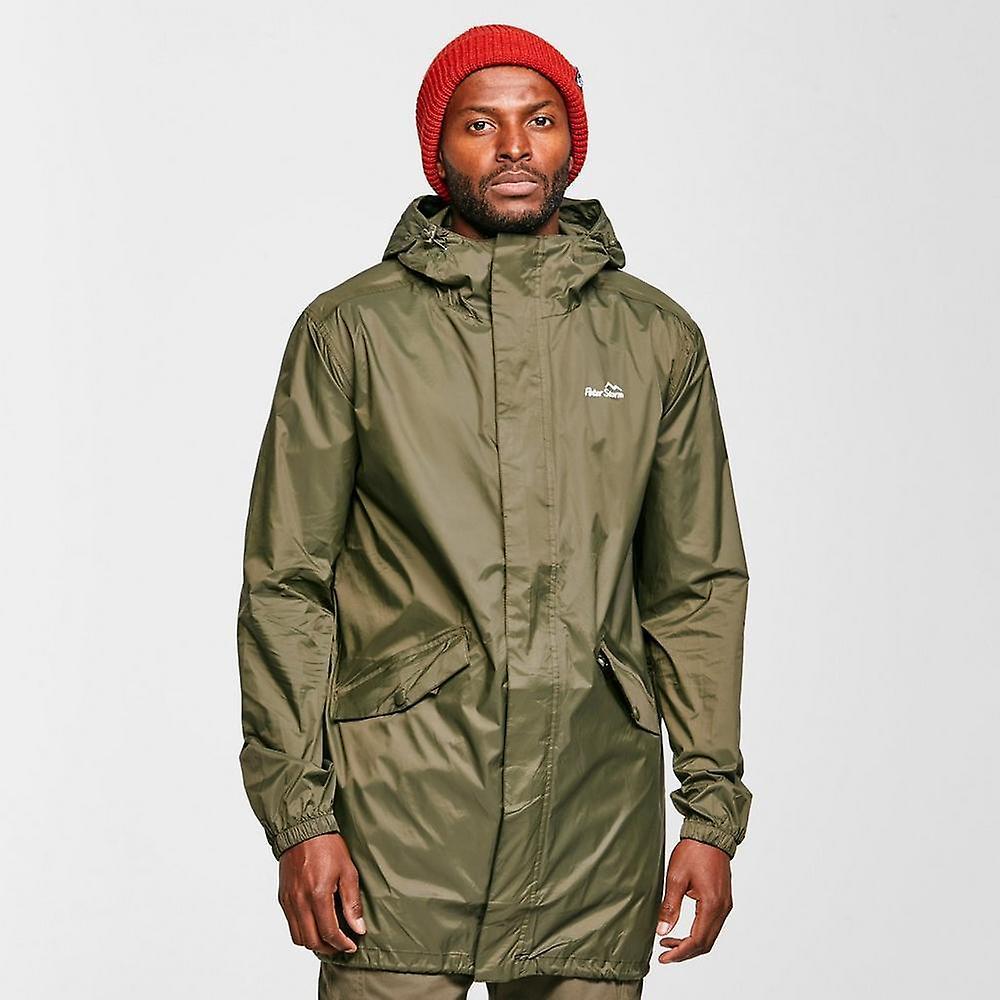 Peter Storm Men's Parka-in-a-Pack Waterproof Perfect for Outdoor Activities Green XS