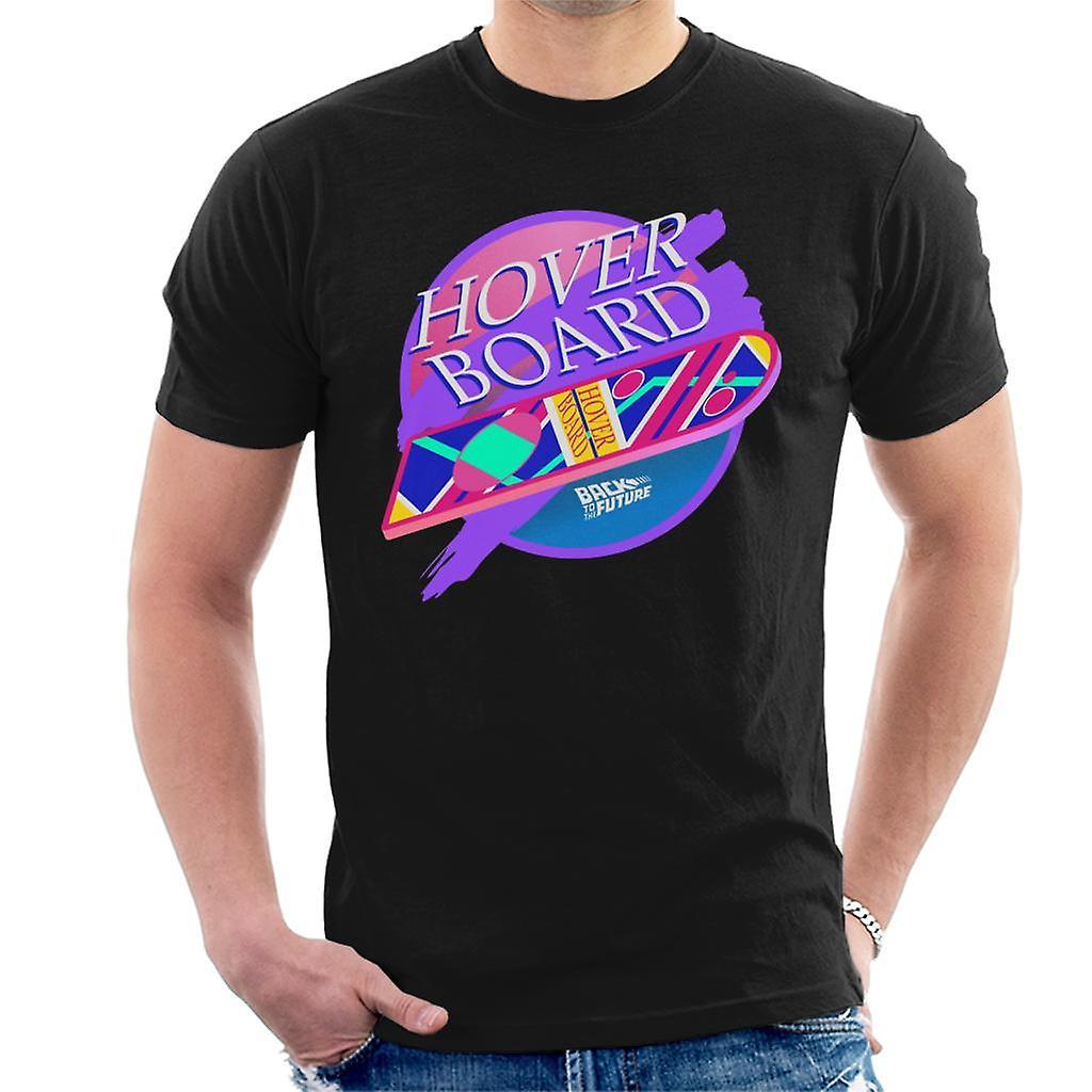 Back to the Future Marty Mcflys Vaporwave Hoverboard Men's T-Shirt Black XX-Large