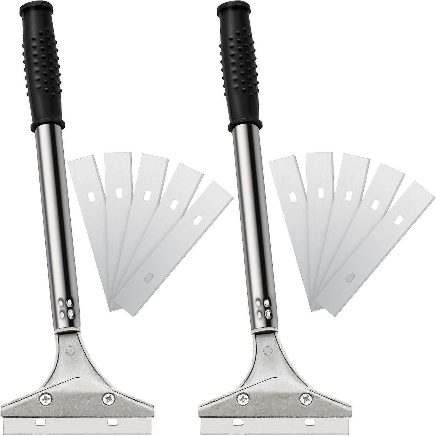 Tinor Tile Scraper Floor Scraper Wall Scraper, Knife With 10 Replacement Blades For Wallpaper Removal