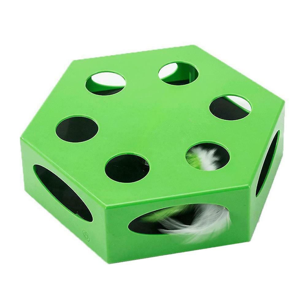 Katreu Pet Cat Kitten Toys Automatic Ball Random Rotating Anti-slip For Entertainment Play