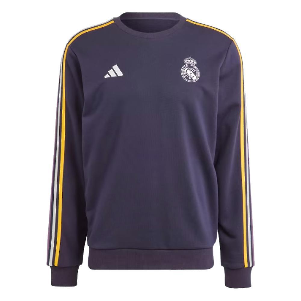 Adidas 2023-2024 Real Madrid Crew Sweat (Legend Ink) Navy Medium 38-40 inch Chest