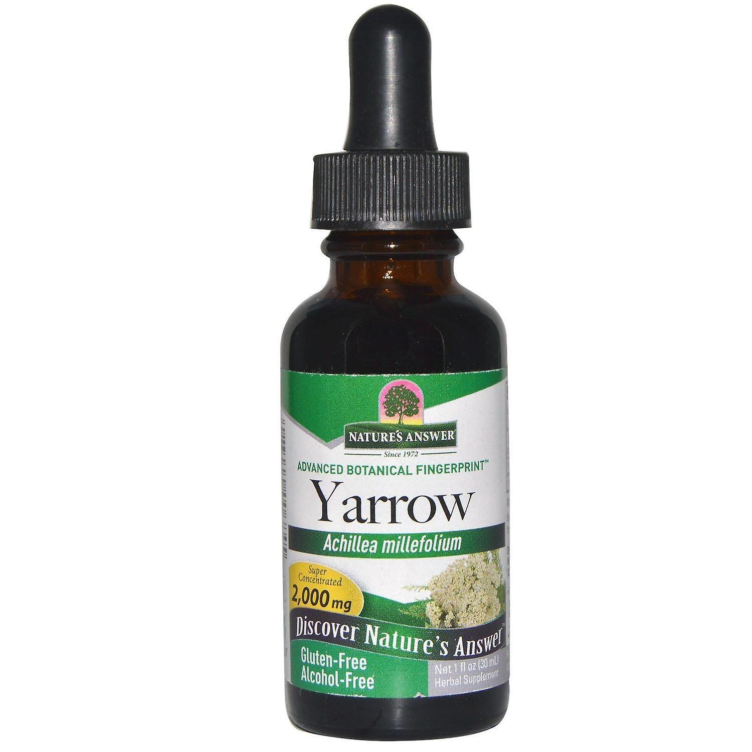 Nature's Answer, Yarrow, Alcohol-Free, 2,000 mg, 1 fl oz (30 ml)