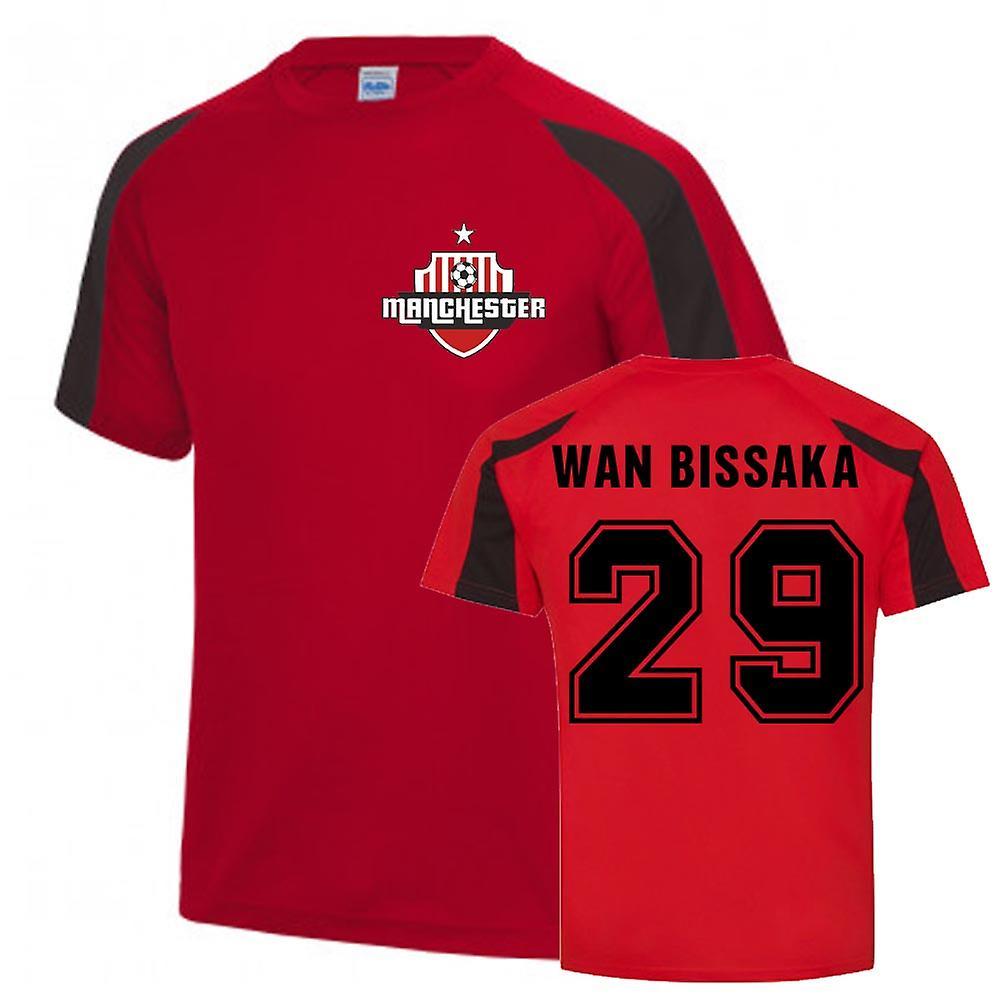 UKSoccerShop Aaron Wan Bissaka Man Utd Sports Training Jersey (Red) LB (9-11 Years)