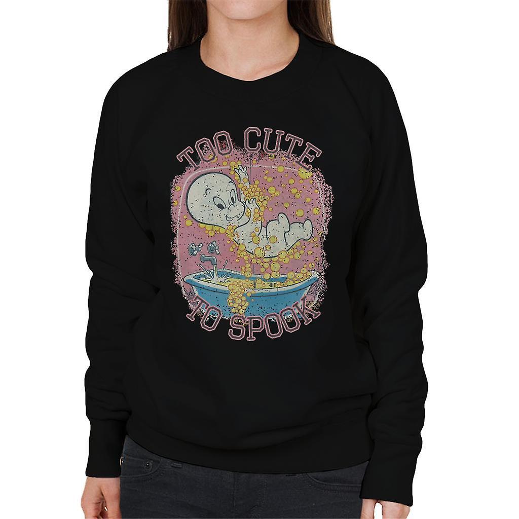 Casper The Friendly Ghost Too Cute To Spook Women's Sweatshirt Black Large