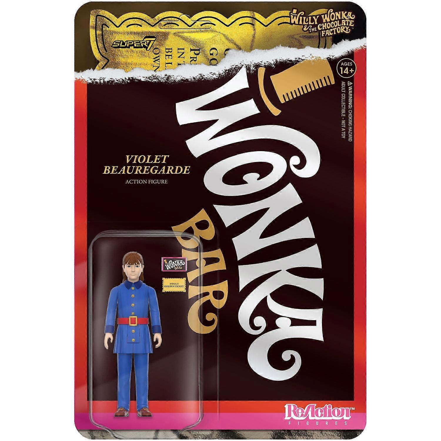 Super7 - Willy Wonka & the Chocolate Factory - Violet Beauregarde Reaction Figure Wv1  [COLLECTABLES] Action Figure, Figure, Collectible USA import