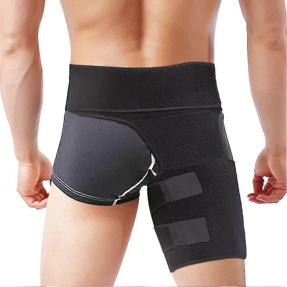 Sports Equipment Hip Brace, Groin Support Sciatica Relief Wrap Thigh Hamstring Compression Sleeve For Pulled Injury Strain Tendonitis Rehab And Rec...