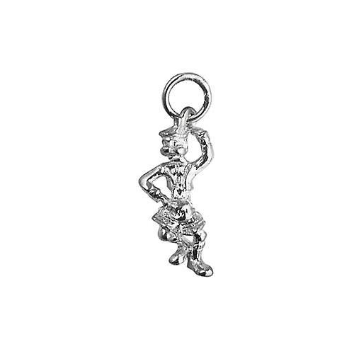 British Jewellery Workshops Silver 19x9mm Scottish Dancer Pendant or Charm