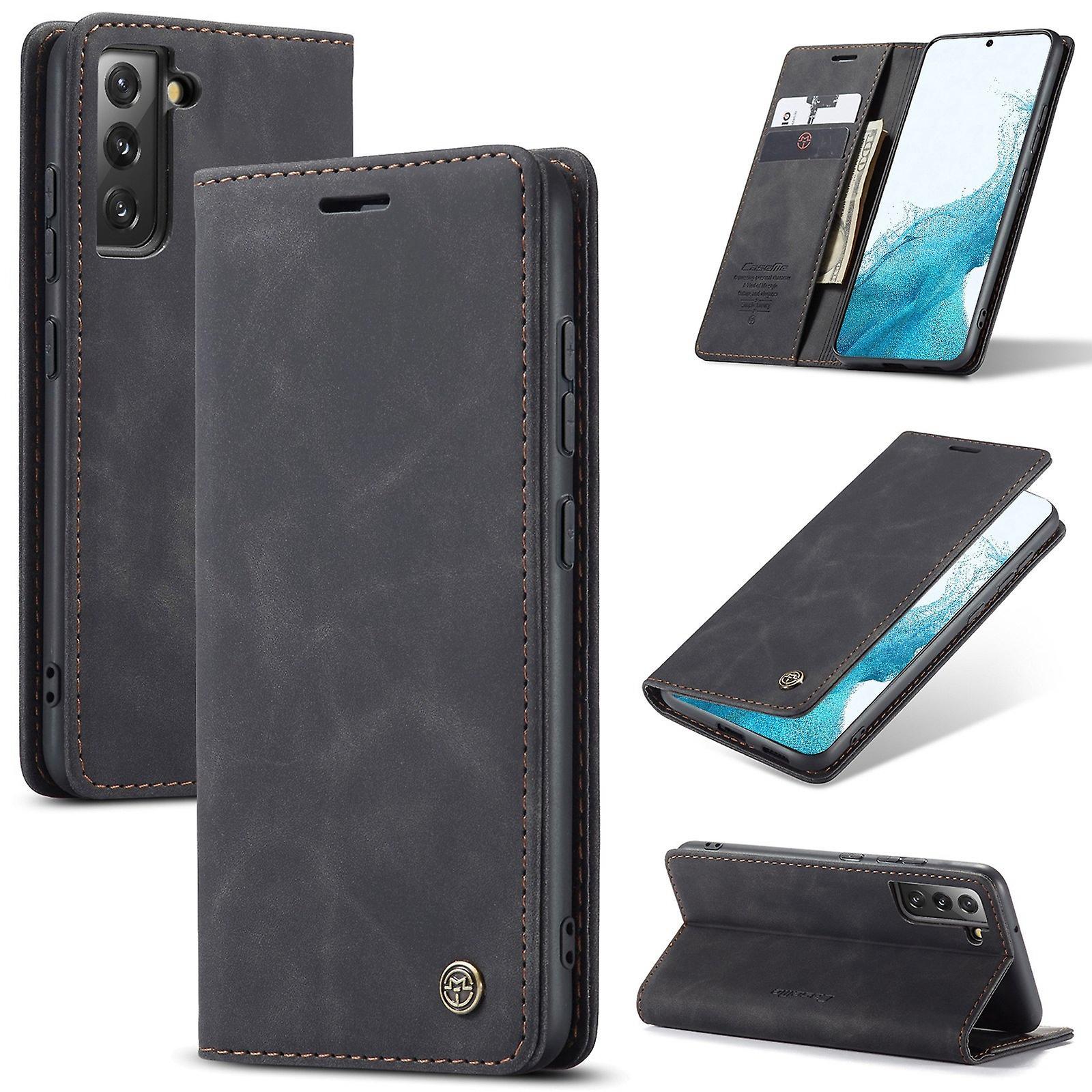 Caseme Leather Case For Samsung Galaxy S22+ Black