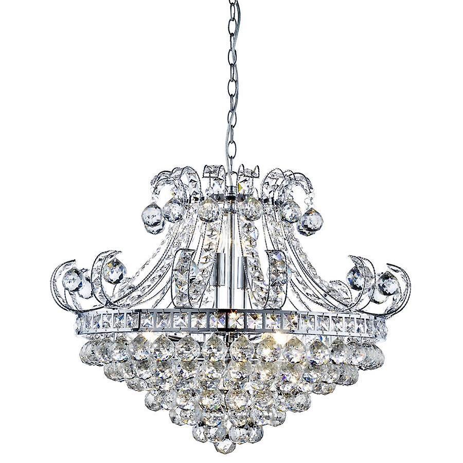 Searchlight Lighting Bloomsbury 6 Light Chandelier Chrome Finish, E14