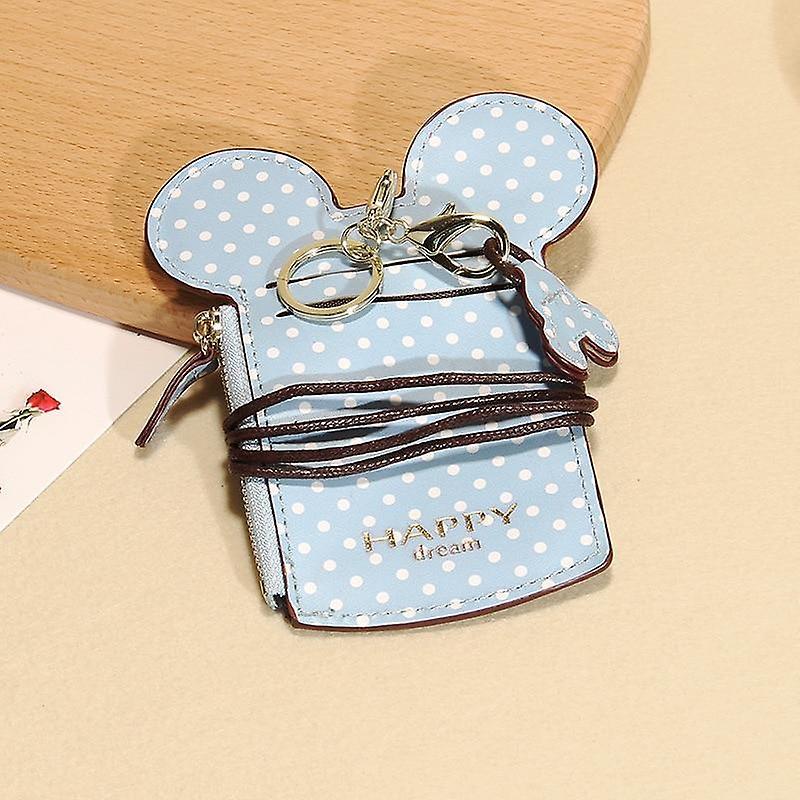 Slowmoose Disney Mickey Bank Coin Purse - Zipper Card Holder / Package Cyan1