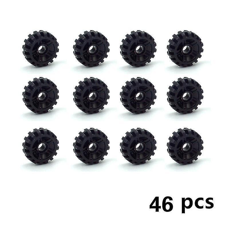 Xixi 48pcs Moc Bricks City Wheel Kit Technical Parts Creative Building Blocks Car Truck Vehicle Wheels Tyre Axle Accessories Toys Kid 46 pcs