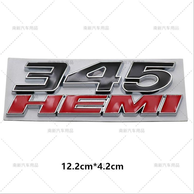 Redkid 3d Metal 345 Hemi Engine Logo 392 Hemi Emblem Badge Car Stickers Decal For Dodge Charger Caliber Jeep Car Styling  Accessories H-05