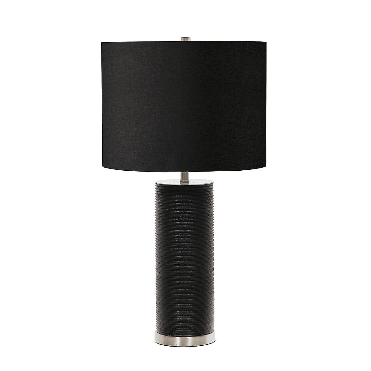 Ripple Black 1 Light Table Lamp Black E27