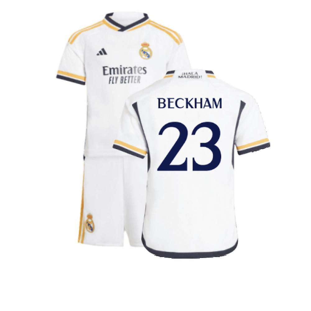 Adidas 2023-2024 Real Madrid Home Mini Kit (Beckham 23) White 4-5 Years