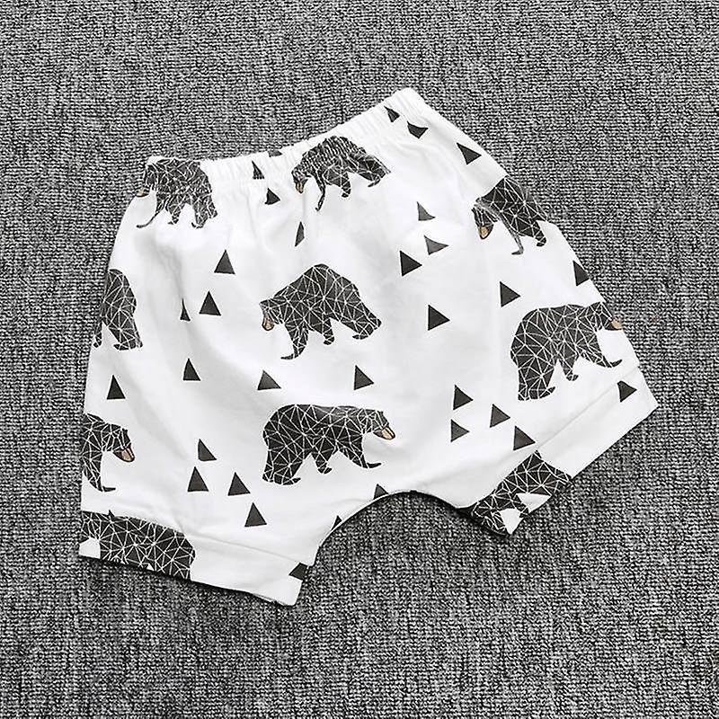 Slowmoose Cartoon Animal Pattern-printed Short Pants 12M