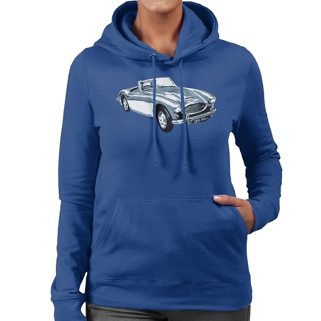 Austin Healey 100 Six British Motor Heritage Women's Hooded Sweatshirt Royal Blue XX-Large