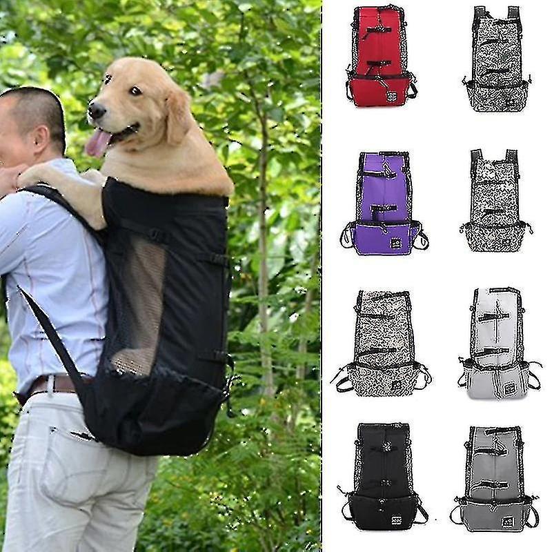 Guangzhou Yunlan Trading Co., Breathable Large Dog Outdoor Travel Adjustable Backpack For Hiking Cycling Reflective Bag Dogs Frenc Black XL-suit 15...