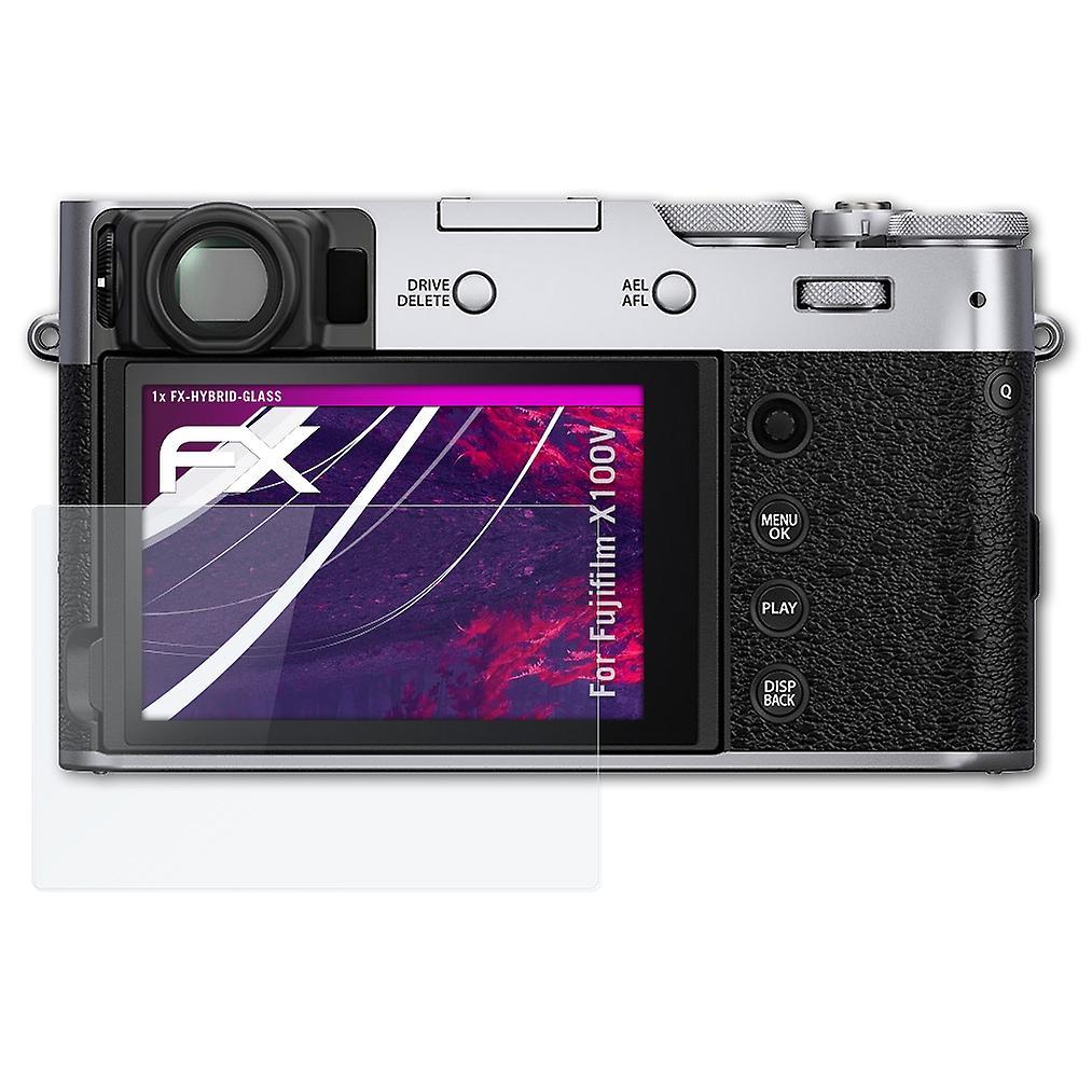 atFoliX armored film compatible with Fujifilm X100V glass foil 9H protective armor 03 FX HYBRID GLASS