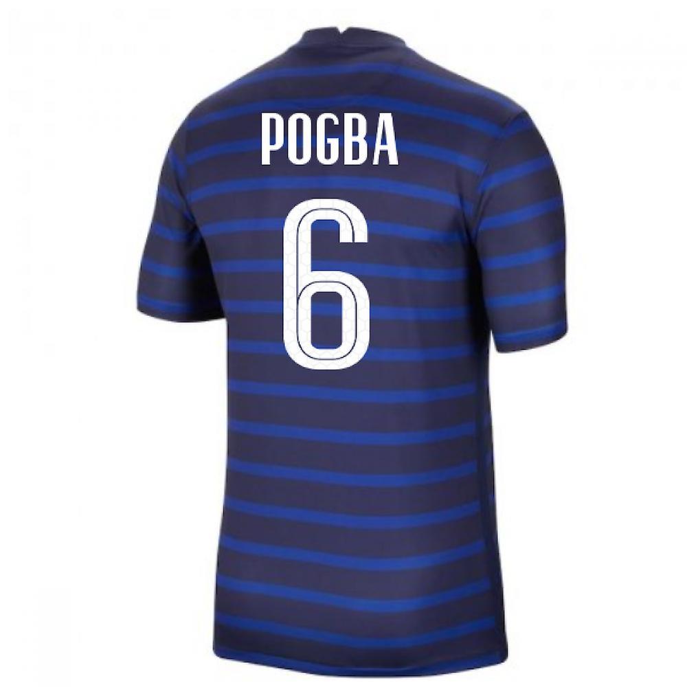 2020-2021 France Home Nike Football Shirt (POGBA 6) Navy M