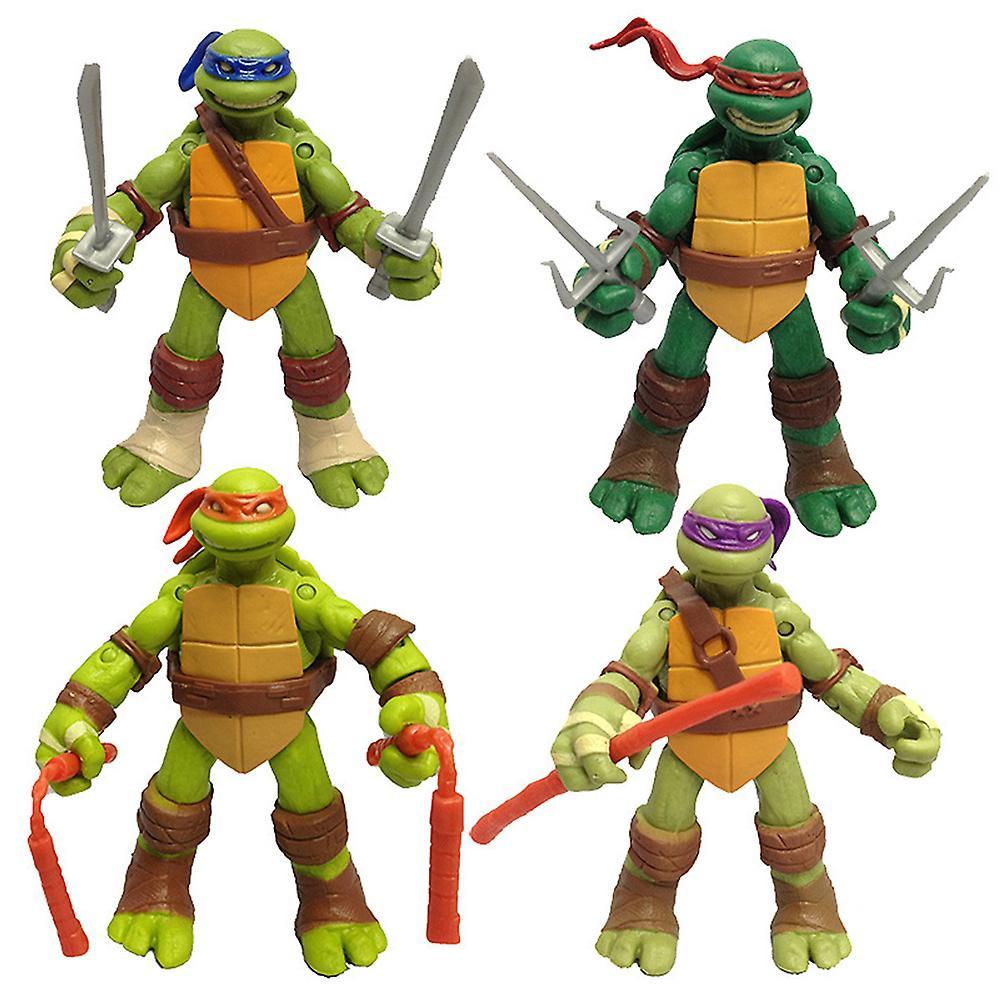 Sevenday 4pcs/set Teenage Mutant Ninja Turtles Action Figures Toys Set Collectible Models Home Decoration Gifts For Kids Adults