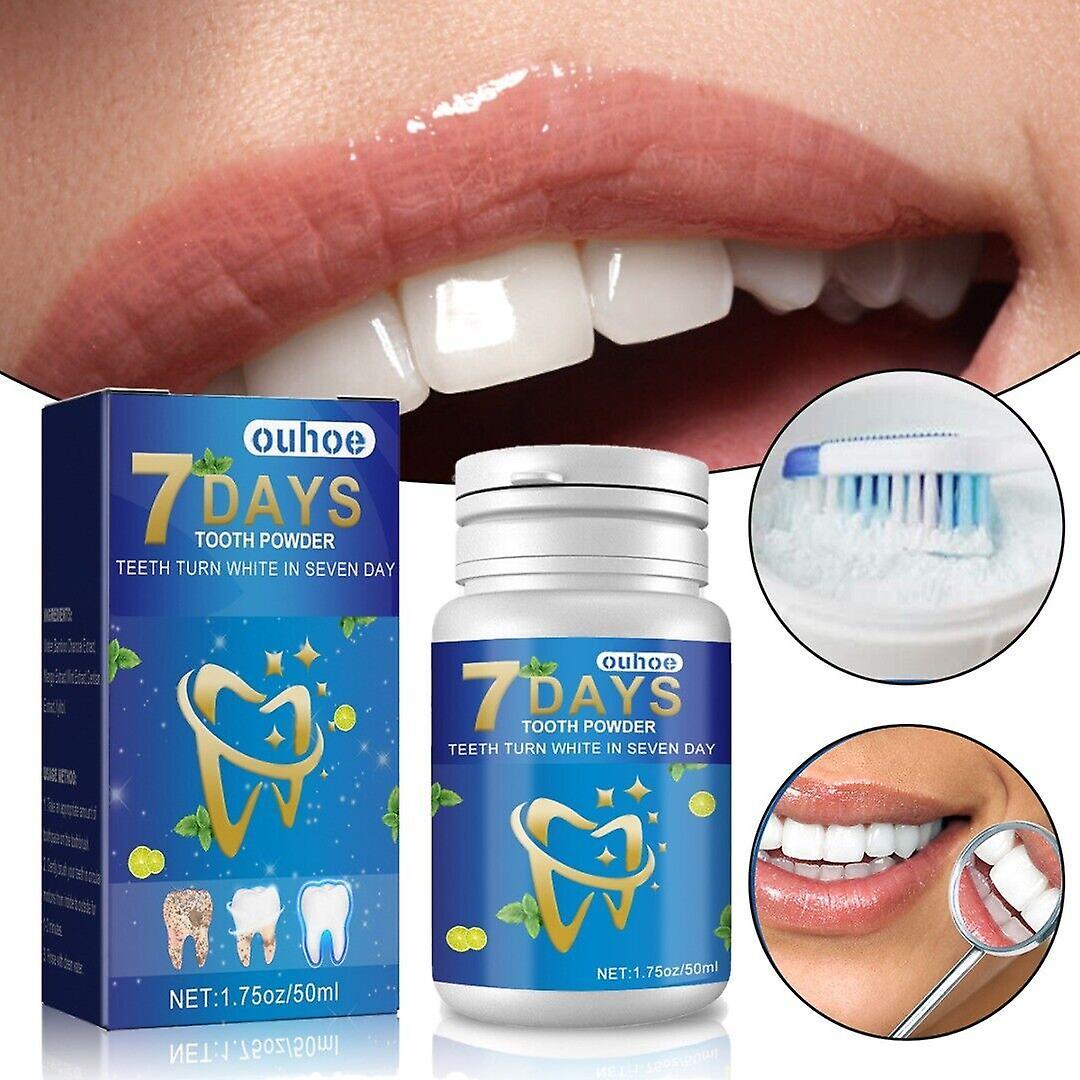 DWSM 7Days Teeth Whitening Powder Natural Organic Remove Tooth Coffee